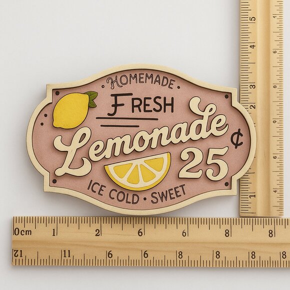 Handmade Tiered Tray Decor - Fresh Lemonade, Summer, 9 pieces, kitchen decor - Picture 5 of 8